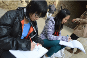 SAC Students sketching at Park Güell SAC Students sketching at Park Güell