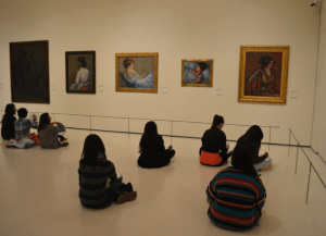 SAC students sketching at Picasso Museum SAC students sketching at Picasso Museum
