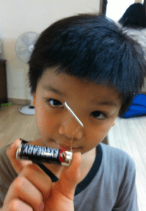 With the homemade magnet (solenoid)